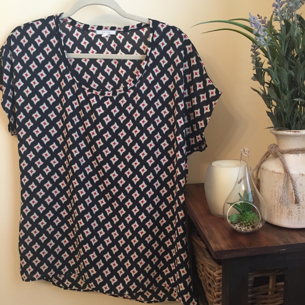 Nordstrom’s red white and blue blouse